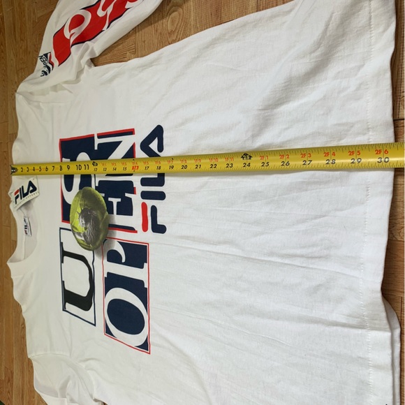 RARE Vintage 1995 Fila US Open Tennis Shirt Medium Long Sleeve 90s USA NOS NWT - Picture 8 of 10